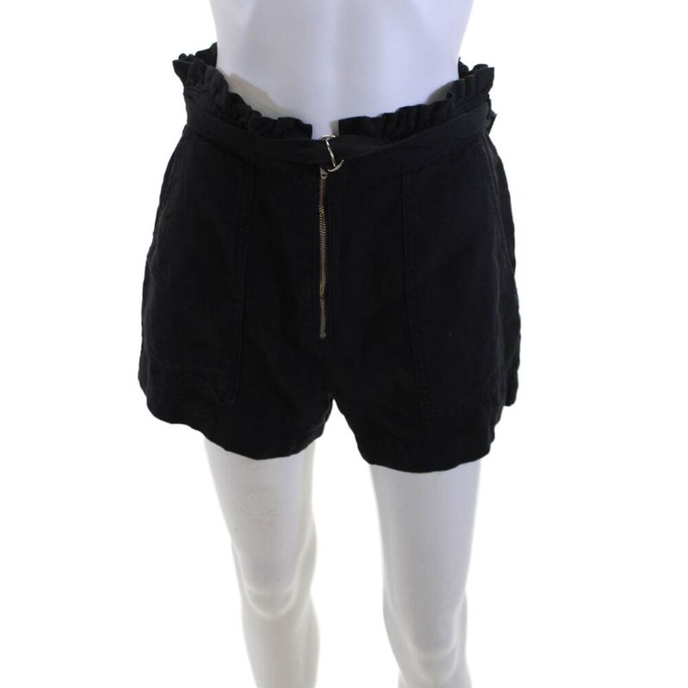 Bella Dahl Unisex Black Linen Bohemian Shorts Size 27
